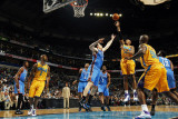 Oklahoma City Thunder v New Orleans Hornets: David West and Nick Collison