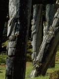 Haidi Mortuary Poles at Sgan Gwaii Village Held Remains of Respected Leaders