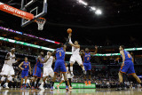 New York Knicks v Charlotte Bobcats: Amare Stoudemire and DJ Augustin