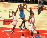 Oklahoma City Thunder v Chicago Bulls: Kevin Durant  Luol Deng  Taj Gibson and Carlos Boozer