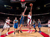Golden State Warriors v Portland Trail Blazers: David Lee and Andre Miller