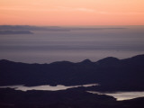 The Channel Islands and Lake Casitas at Sunset
