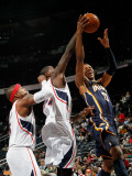 Indiana Pacers v Atlanta Hawks: Josh Smith  Marvin Williams and Danny Granger