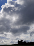 Balfour Castle Silhouetted under a Cloud Filled Sky