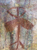A Chumash Indian Pictograph Above a Cave Entrance