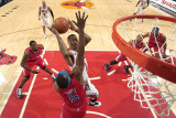 Los Angeles Clippers v Chicago Bulls: Derrick Rose  Baron Davis and DeAndre Jordan