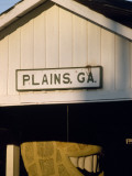 The Railroad Station Sign for Plains  Georgia