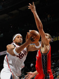 New Jersey Nets v Atlanta Hawks: Etan Thomas and Brook Lopez