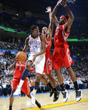 Houston Rockets v Oklahoma City Thunder: Kevin Durant and Jordan Hill