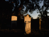 Sunlight Strikes a Tombstone at the Cemetery in Dungeness