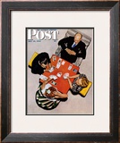 "Bridge Game" or "Playing Cards" Saturday Evening Post Cover  May 15 1948