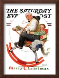 "Gramps on Rocking Horse" Saturday Evening Post Cover  December 16 1933