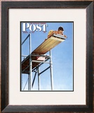 "Boy on High Dive" Saturday Evening Post Cover  August 16 1947