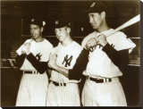 Joe DiMaggio  Mickey Mantle and Ted Williams  1951