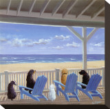 Dogs on Deck Chairs