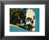 Skull  c1976 (yellow on teal)