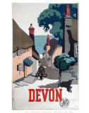 Devon GWR Old Man Walking Up Street
