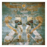 Two Androcephalic Sphynxes or Lions under the Great God Ahura Mazda