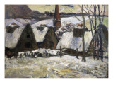 Breton Village in Snow