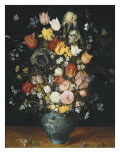 Bouquet in a Blue Vase