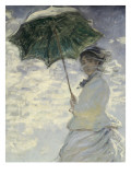 Woman with a Parasol - Madame Monet and Her Son