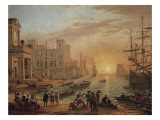 Seaport at Sunset