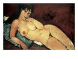 Nude on a Blue Cushion