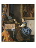 A Young Woman Seated at a Virginal