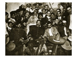 Pancho Villa in the Presidential Chair with Emiliano Zapata at His Side  Mexico City  1914-5