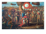 Cortes Receiving Gifts from the Aztec Emperor Montezuma on Landing on the Coast of Mexico in 1519