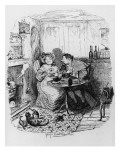 Mr Bumble and Mrs Corney Taking Tea  from 'The Adventures of Oliver Twist' by Charles Dickens