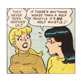 Archie Comics Retro: Betty and Veronica Comic Panel; Wolf Whistle (Aged)