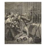 Visitor Attacked by a Lion in a Menagerie  from 'Le Petit Parisien'  12th April 1891