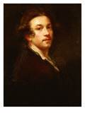 Self-Portrait  Half Length  Looking over His Shoulder  in a Brown Coat and White Shirt  C1750-52