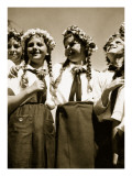 Girls in Happy Mood  from 'Germany: the Olympic Year'  Pub by Volk Und Reich Verlag Berlin  1936