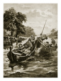 Water-Tilting  Illustration from 'Hutchinson's Story of the British Nation'  C1920