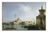 The Island of San Giorgio Maggiore  Venice  with the Punta Della Dogana and Numerous Vessels