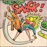 Archie Comics Retro: Archie and Betty Comic Panel; Smack! (Aged)