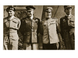 Field Marshal Montgomery  General Eisenhower  Marshal Zhukov  and General De Lattre De Tassigny