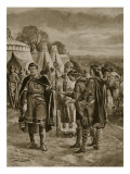 William Offered the Crown at Berkhampstead  1066  Illustration from 'The History of the Nation'