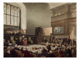 Court of Exchequer  Westminster Hall  from 'The Microcosm of London'  Engraved by J C Stadler