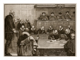 Sir Walter Raleigh before the Judges  Illustration from 'Cassell's Illustrated History of England'