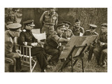 Lieutenant General Dempsey  Commander of the British Second Army  Explains to Soviet Officers
