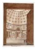 Interior of the Pantheon after the Tiber Broke its Banks  1833
