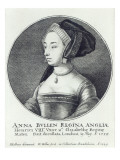 Anne Boleyn  Etched by Wenceslaus Hollar  1649