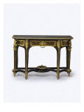 One of a Pair of Ormolu-Mounted Brown Tortoiseshell Pier Tables  C1710