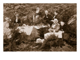 Gladstone Picnicking at Black Craig Castle  Print by J Valentine  1893