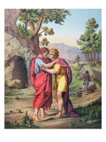 The Parting of David and Jonathan  Illustration from a Catechism  C1860
