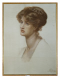 Portrait of Mrs William J Stillman  Bust Length  1869