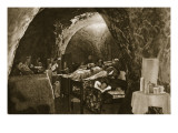 Cave-Dwellings on the English Coast Used as Air-Raid Shelters  1940